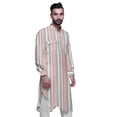thumbnail image 3 of Atasi Kurta Décontractée Imprimée à Col Mandarin Chemise Ethnique Longue Kurta Asymétrique, 3 of 6