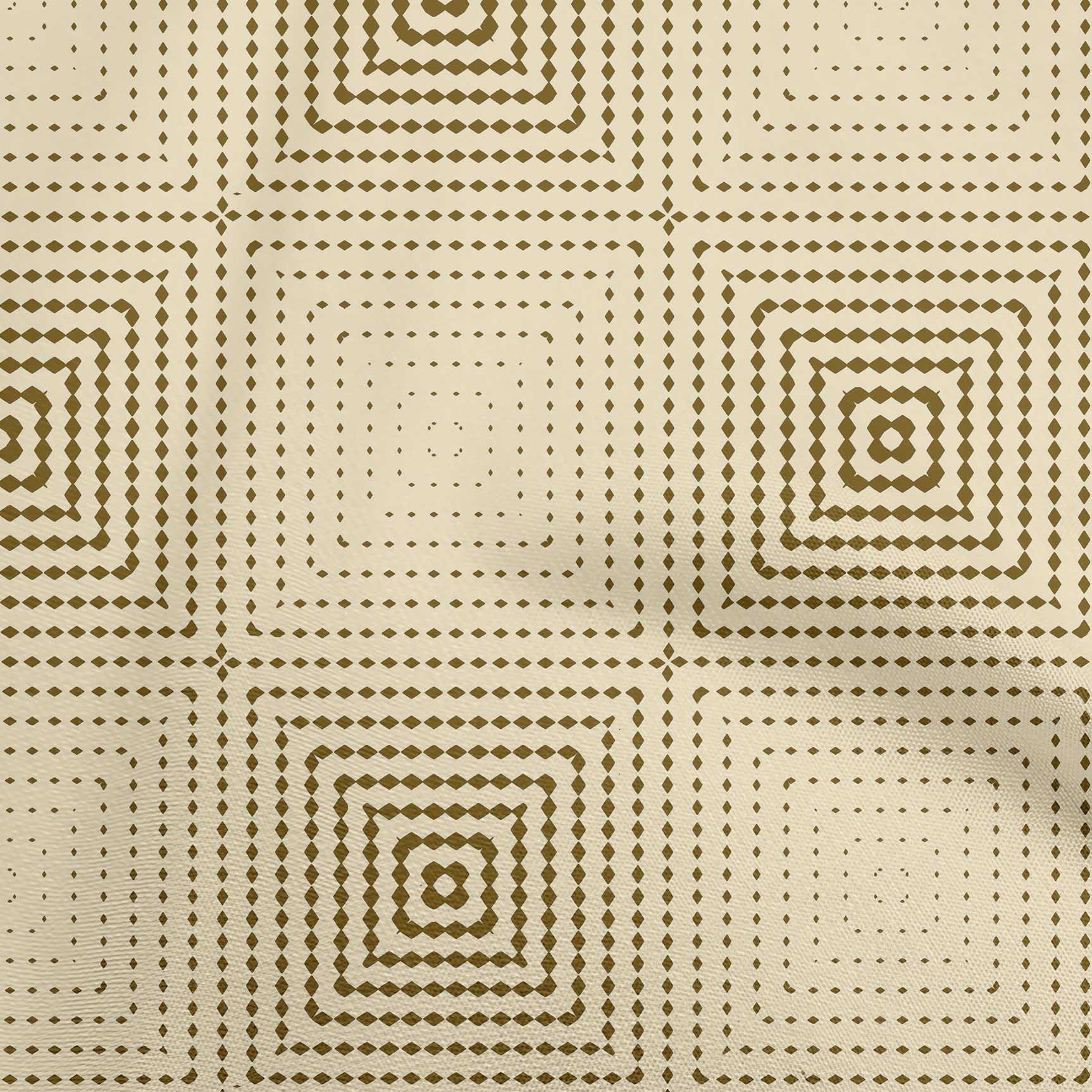 oneOone Rayon Brown Fabric Geometric Fabric For Sewing Printed Craft Fabric By The Yard 56 Inch Wide