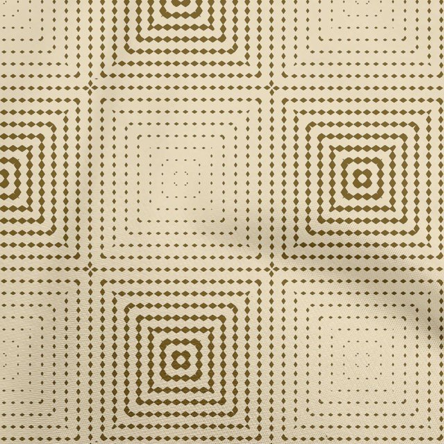 oneOone Georgette Viscose Brown Fabric Geometric Sewing Craft Projects Fabric Prints By Yard 42 Inch Wide