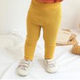 thumbnail image 5 of Leggings for Toddler Girls Ribbed Footless Tights Solid Color Strethcy Ankle Length Pants, 5 of 5