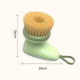 thumbnail image 2 of Large Dish Brush with Integrated Soap Dispenser and Ergonomic Handle for Powerful Kitchen Cleaning, 2 of 6
