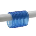 thumbnail image 1 of Clear Light Blue Plastic Shower Curtain Rings - Set of 12, 1 of 5