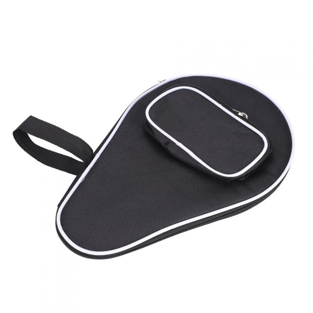 Pong Paddle Case, Table Tennis Racket Case Table Tennis Paddle Case 30x20x2cm Black Oxford Cloth + Sponge with Balls Pouch for Store Table Tennis Racket and Balls