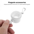 thumbnail image 3 of CUITING 2Pcs Rotating Mounting Rings 360 Degree Free Flag Pole Kit 0.75-1.02Inch Diameter (White), 3 of 6