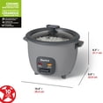 thumbnail image 2 of Starfrir Cuiseur à riz 10 tasses, Pot Céramique Antiadhésif sans PFAS, Contrôle En Un Seul Bouton, Couvercle en Verre, Panier Vapeur, Gobelet Doseur, Cuillère incluse, 2 of 7