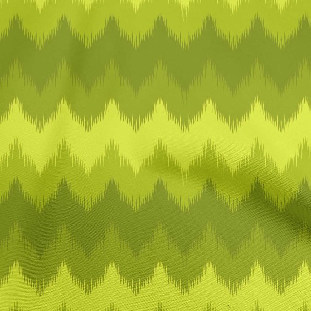 oneOone Rayon Lime Green Fabric Ikat Sewing Material Print Fabric By The Yard 56 Inch Wide