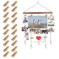 thumbnail image 2 of Wall Photo Holder with Clips Hanging Photo Display Rack with Crystal Pendants Photo Organizer for Living Room Bedroom Hotel Coffee House, 2 of 9