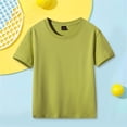 thumbnail image 2 of FAIWAD Unisexe Garçons Filles T-Shirts à Manches Courtes Tout-Petits Bébé Col Rond Été Coton Couleur Unie T-Shirts, 2 of 3