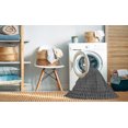thumbnail image 2 of Ahgly Tapis de Zone Carré Transitionnel Gris Canon Lavable en Machine, 8 Pieds Carré, 2 of 7