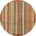 thumbnail image 1 of Ahgly Company Tapis d'Intérieur Ronds Abstraits Métalliques Dorés, Tapis de Zone Abstraits, 3 Pieds Rond, 1 of 6