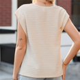 thumbnail image 3 of Timegard Womens Tops Irregularly V Neck Cap Sleeve Solid Color Comfy Blouse Dressy Casual Tank Tops, 3 of 4