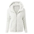 thumbnail image 2 of Innerwin Cardigans Long Sleeve Ladies Hoodies Fall Front Zip Leisure Sweatshirt White 4XL, 2 of 3