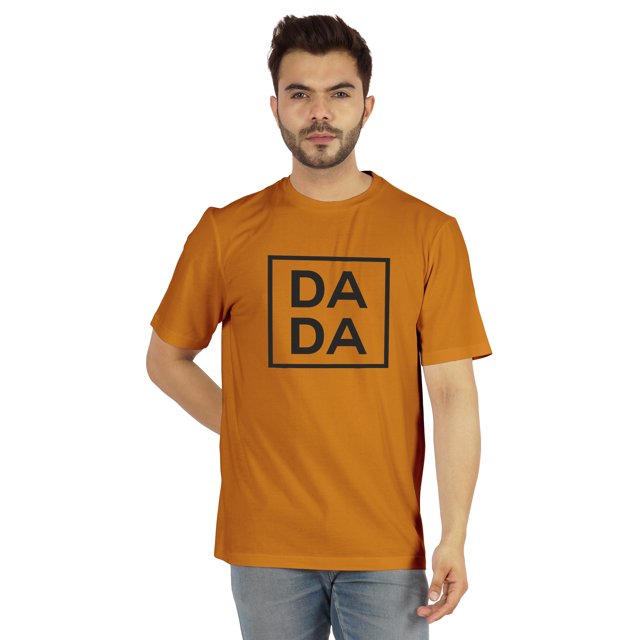 Inkmeso Men's Graphic Printed Da Da€ Quotes First Time Daddy Tshirt Cotton Jersey Tee