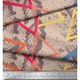thumbnail image 2 of Soimoi Viscose Chiffon Fabric Animal Skin & Triangle Geometric Print Fabric by the Yard 42 Inch Wide, 2 of 3