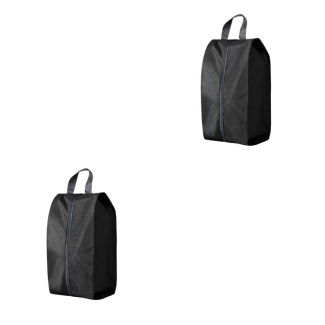 Wweixi Reusable Travel Shoe Storage Bag Eco-friendly Solution For Shoe Transportation Lightweight black L 2Set