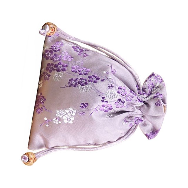 stanreset Brocade Jewelry Bag Drawstring Chinese Style Embroidery Dustproof Wedding Gift Organizer Party Favors Bags Pack Purple