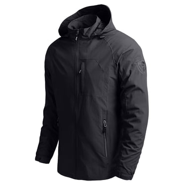 RKSTN Jackets for Men Thin Jacket Casual Sports Windbreaker Hooded Jacket Fall and Winter Long Sleeve Jacket Coats