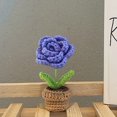 thumbnail image 1 of Finished Hand Woven Crochet Flower Non Braking Non Fading Crochet Flower for Table Home and Car Decoration, 1 of 6