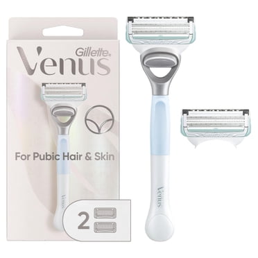 Gillette Venus pour la Peau et les Poils Pubiens, Manche de Rasoir pour Femmes + 2 Recharges de Lames