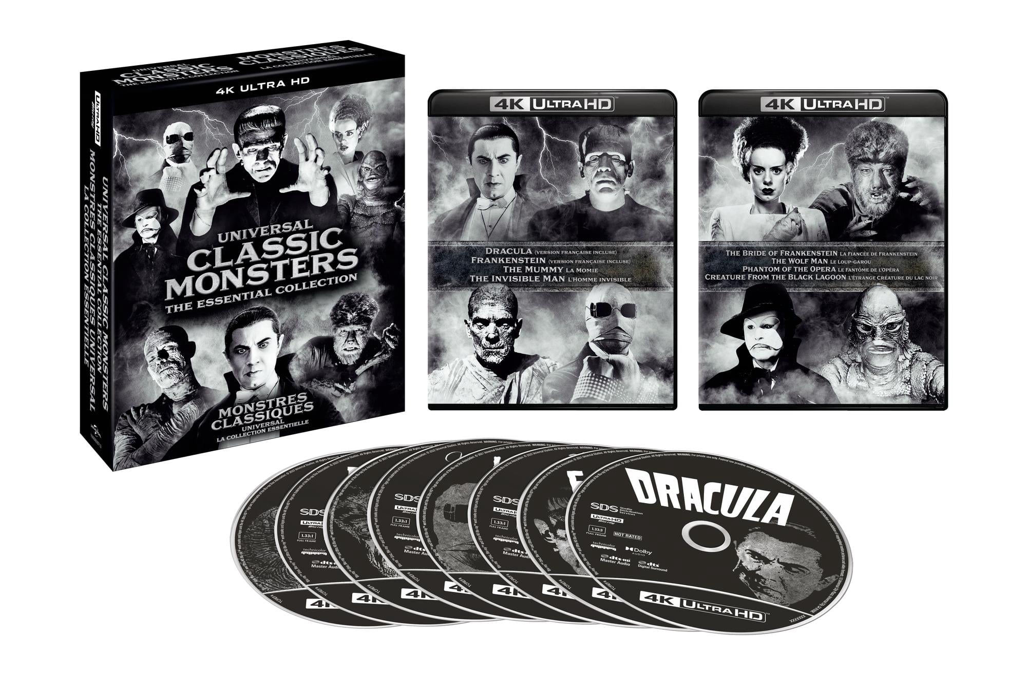 Universal Classic Monsters: The Essential Collection (4K Ultra HD), starring Boris Karloff, Claude Rains, and Colin Clive [2024]