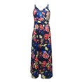 thumbnail image 5 of RKSTN Robes Aguichant pour Femmes Col en V Sans Manches Robes Imprimées Ajourées Maxi Robe, 5 of 5