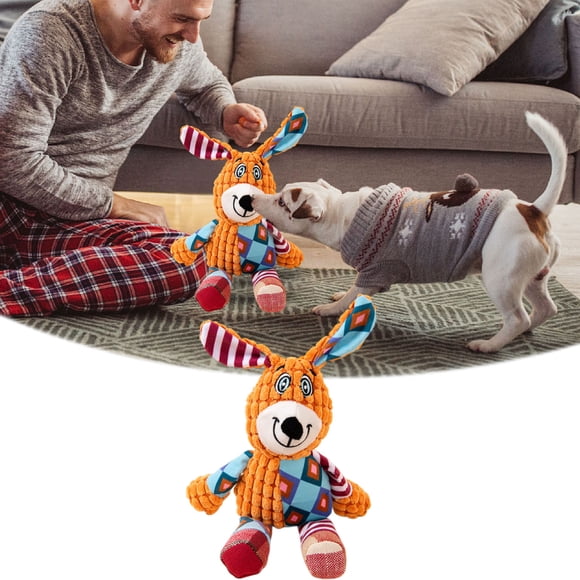Dog Toys for Aggressive Chewers Indestructible Dog Toy Chew Toys for Dogs Dogs Squeaky Toys Chew Toys for Teething Stuffed Animal Toy for Small Medium Dogs (orange)