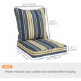 thumbnail image 3 of Outsunny Outdoor Chair Cushions with Backrest for Garden Patio, Blue, 3 of 10
