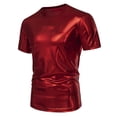 thumbnail image 1 of LUOGENLI T-shirts pour Homme pour Hommes Mode Masculine Tendance Fête Scène Brillant à Manches Courtes Col Rond T-Shirt pour Homme 4xlt T-shirts pour Hommes T-shirts Graphiques Pâques Rouge TG, 1 of 5