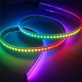 thumbnail image 1 of DC5V 5050 LED Light Strip RGB 1M 2M 3M 4M 5M 30/60/144 LEDs Smart Addressable Pixel Black PCB IC WS2812, Waterproof IP65 IP67,No Waterproof IP20 (60LED 4 Meter, Waterproof IP65), 1 of 6