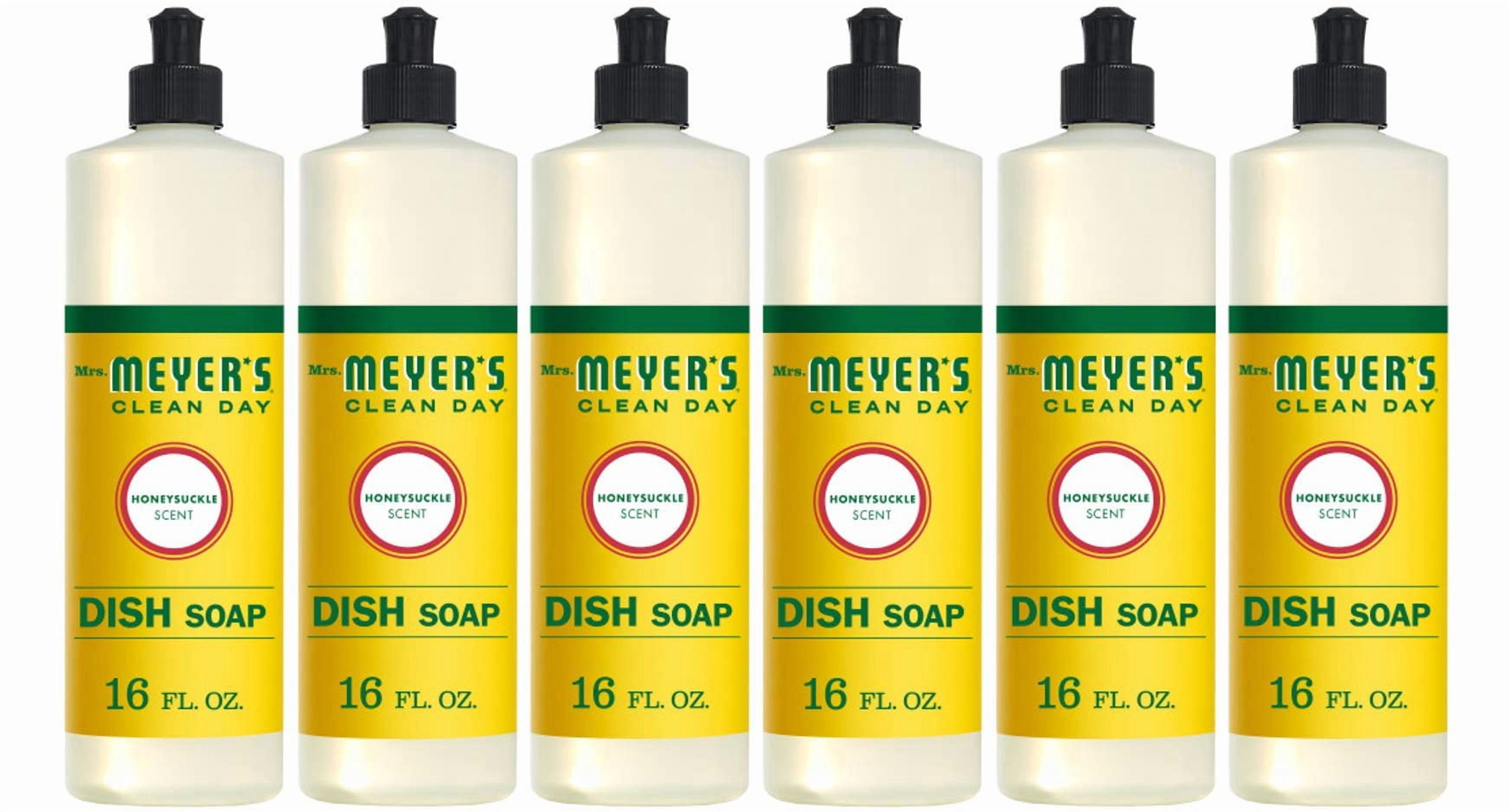Mrs. Meyer's Clean Day Mrs. Meyer's Clean Day Dish Soap, Honeysuckle, 16 Fl Ounce (Pack of 6)