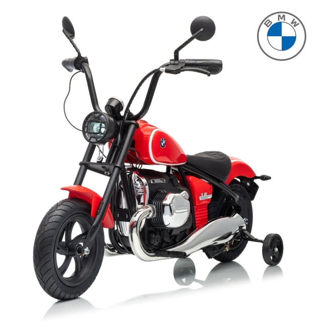VOLTZ TOYS BMW R 18 Style 24V Kids Ride-On Motorcycle, Electric Motorized Cruising Toy Bike with Twist Throttle, Hand Brake Lever, Detachable Training Wheels, Red