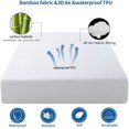 thumbnail image 2 of 100% Waterproof Breathable Bamboo Fabric Mattress Protector Bed Bug Proof Machine Washable-King Size, 2 of 8