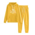 thumbnail image 1 of Birdeem Women's Casual Solid Hooded Drawstring Loose Long Sleeve Sweatshirt Tops and Long Pants Set Suits, 1 of 1