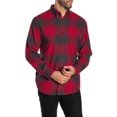 thumbnail image 1 of Wolverine Men's Pike Long Sleeve Flannel Regular Fit Shirt In Red Plaid Size XXL, 1 of 1
