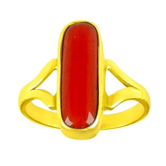 Divya Shakti Bague Ajustable en Corail Rouge Italien 5.25-5.50 Carats/ Moonga/ Munga pour Hommes et Femmes