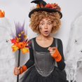 thumbnail image 4 of Halloween Party Decorations Halloween Witch Magician Wool Pumpkin Witch Ghost Party Decoration Props Dance Halloween Children Challenge Flying Home Role Play, 4 of 6