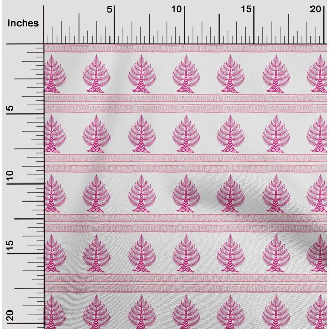 oneOone Organic Cotton Poplin Twill Fabric Chevron & Tree Block Fabric Prints By Yard 42 Inch Wide