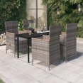 thumbnail image 1 of vidaXL 5 Piece Garden Dining Set with Cushions Grey, 1 of 5