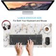 thumbnail image 3 of Grey Gold Line Marble Extended Gaming Mouse Pad XXL Desk Pad, Large Mousepad for Wireless Mouse (31.5x15.75 in), Big Keyboard Mouse Mat Non-Slip Rubber Base Mousepad with Stitched Edges, 3 of 5