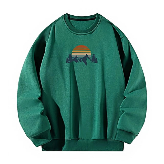 Xuanheng Chandail à Col Rond pour Femmes, Vêtements d'Hiver et d'Automne pour le Camping, la Randonnée, la Maison, le Bureau, Vert