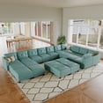 thumbnail image 1 of LLappuil Modular Sectional Sofa, 21 Seat Oversized Modular Sectional Sofa with Storage, Faux Leather Waterproof Sofa for Living Room, 1 of 9