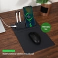 thumbnail image 3 of 1 Set Wireless Charger Pad 15 W Delicate Texture Pen Storage Fast Induction with Mouse Pad QI Standard Folding Multifunctional Wireless Charger Office Supplies, 3 of 9