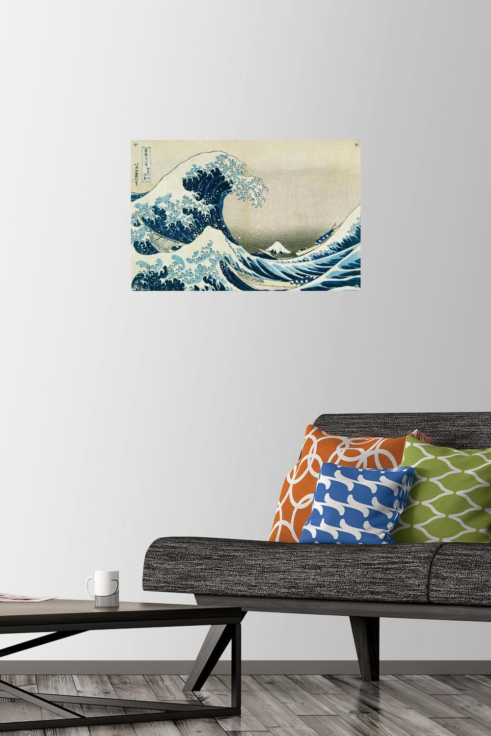 The Great Wave off Kanagawa by Hokusai Wall Poster, 22.375" x 34" Framed