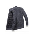 thumbnail image 4 of XZNGL Mens Plush Sweater Coat Thickened Stand Collar Cardigan Warm Sweater Sweater Solid Color, 4 of 8