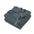 thumbnail image 2 of Acrylic Knitted Sofa Blanket with Wind Fringe for Office, Nap, and Home Use in Multiple Colors, 2 of 7