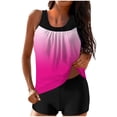 thumbnail image 1 of FAVIPT Womens Printed Swim Set Tummy Control Modest Athletic Swimwear Tank Top with Shorts Bathing Suit 2026 Hot Pink,XL, 1 of 5