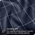 thumbnail image 2 of Bare Home Fitted Sheet - Premium 1800 Collection - Deep Pocket - Ultra-Soft Wrinkle Resistant - King, Grid - Midnight/White, 2 of 5