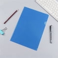 thumbnail image 2 of ZTTD 1 Pack Clear Document Folder Project Pockets, Clear Plastic Folders Sleeves, Documents Project Pockets,Plastic Document Folders Paper Poly Jacket Sleeves Folders Copy, A5 Size, Blue, 2 of 7
