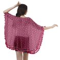 thumbnail image 4 of Moomaya Boléro de Couverture Imprimé Cardigan Élégant Multicolore avec Pompons Vêtements d'Été de Plage pour Femmes, 4 of 5