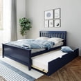 thumbnail image 1 of BEDSMART Solid Wood Full Size Bed With Trundle | Blue, 1 of 7